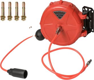 OEM Carrete Para Manguera De Aire, Retr&aacute;ctil Autom&aacute;tico, Dise&ntilde;o Para Montaje En Pared, Rojo