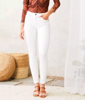 Hidden Jeans Hi-Rise Clean Skinny Jeans In White