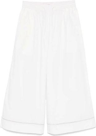 Yves Salomon Pantaloni in popeline - Bianco