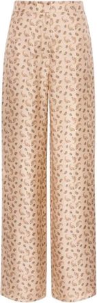 Max Mara Dames, Broeken, Beige, Maat: XL