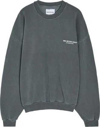 Mki Miyuki Zoku Design Studio Logo-print Cotton-blend Sweatshirt - Black Other - Xxl