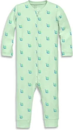 primary Baby Organic Zip Romper In Baby Bugs in Light Clover Snails at Nordstrom, Size Newborn