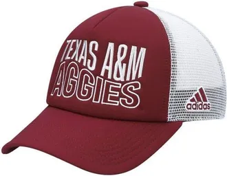 adidas Mens adidas Maroon/White Texas A&M Aggies Wave Foam Trucker Snapback Hat at Nordstrom