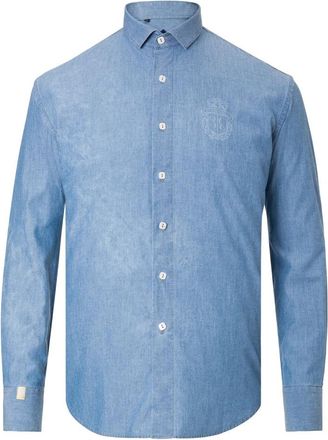 Billionaire Boys Club Silver Cut LS Daniel Shirt - Heren - Spijkeroverhemden - Blauw - S - Katoen - Overhemden