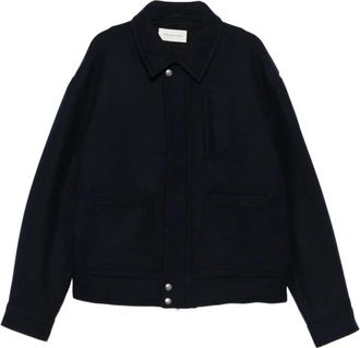 Dries Van Noten Navy Blue Buitenkleding met Zakken - Heren - Zomerjassen - Zwart - L - Jassen