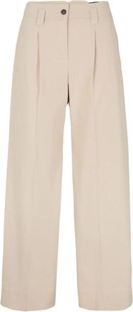 Windsor Wide Broeken - Dames - Wijde Broeken - Beige - 3XL - Katoen - Broeken