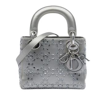 Dior Pre-owned Lady Dior - Dames - Vintage Handtas - Grijs - ONE Size - Leer - Vintage