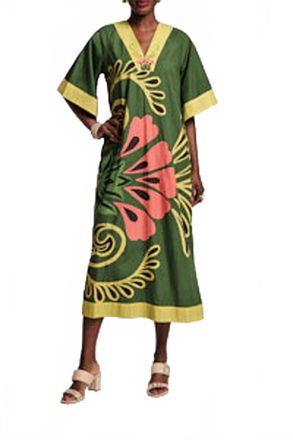 Frances Valentine Delightful Canopy Caftan In Green