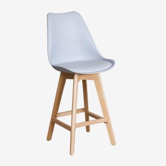 Sklum Sklum - Confezione da 2 sgabelli alti 65 cm con cuscino in similpelle nordica