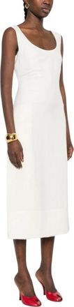 Jacquemus La Robe Tablier Long Dress - Dames - Casual kleedjes - Wit - XS - Kleedjes