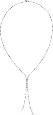 Lana Jewelry 14K Gold Skinny Tennis Y-Necklace in White at Nordstrom, Size 15