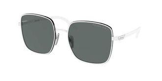 Prada PR 55YS Polarized 4615Z1 Womens Sunglasses White Size 57