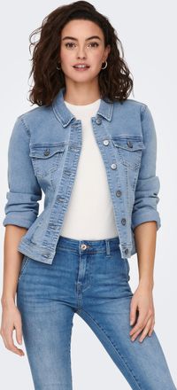 Only ONLWONDER - Jeansjacke mit Teilungsn&auml;hten und Stretch sehr figurbetont, casual, Denim, Baumwollmischung, Brusttaschen