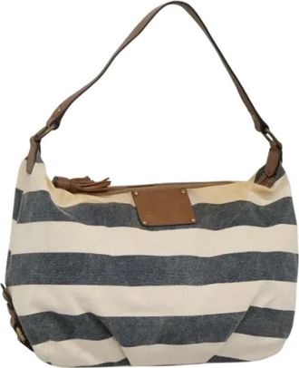 Burberry Tweedehands Canvas handtassen - Dames - Vintage Handtas - Beige - ONE Size - Leer - Vintage