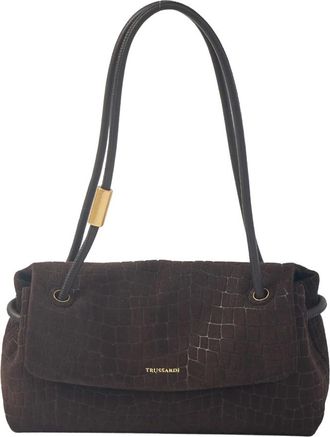 Trussardi Bolso Cruzado Peque&ntilde;o de Ante Orbita - Bags - Mujer - Marr&oacute;n - ONE SIZE