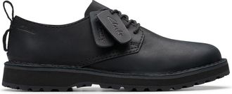 Clarks Solsbury Lace Leather Shoes in Black Size 7