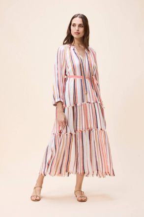 Cleobella Wisteria Midi Dress In Ivory Multi