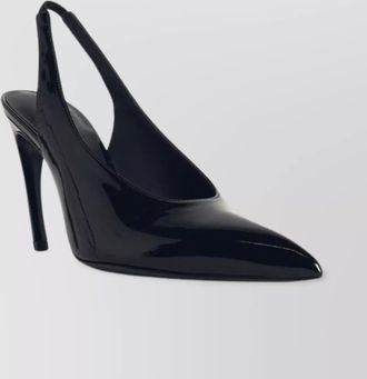 The Attico pointed toe slingback viper glossy finish