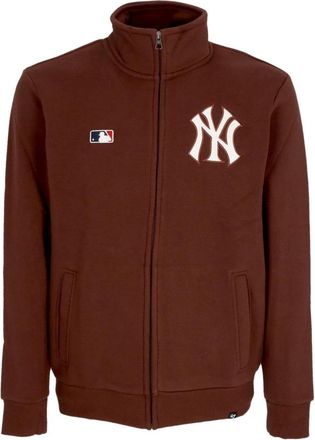 47 Brand Islington High Neck Sweatshirt - Heren - Vesten met rits - Bruin - L - Katoen - Hoodies & sweatvesten