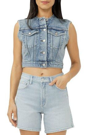 Silver Jeans Co Crop Denim Vest in Wanderlust at Nordstrom, Size X-Large