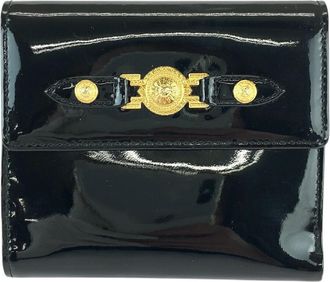 Versace Sunburst Black Compact Wallet