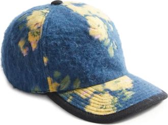 La DoubleJ floral-jacquard baseball cap - Blue