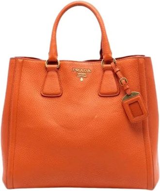 Prada Pre-owned Handbags, female, Orange, Size: ONE SIZE Pre-owned Vintage Handbag