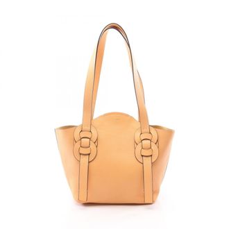 Chlo&eacute; Beige Leather Handbag Tote Bag (Pre-Owned)