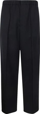 Jil Sander Rechte Broek - Heren - Straight fit broeken - Zwart - XL - Wol - Broeken