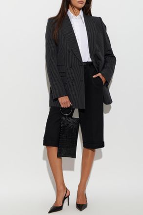 Tom Ford Pinstripe Blazer, Womens, Black