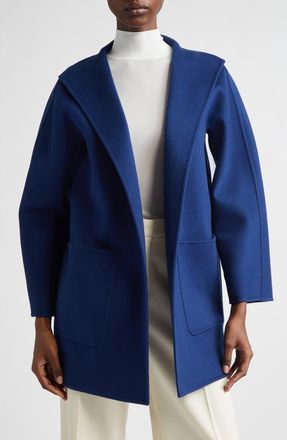 Max Mara Edile Cashmere Double Face Wrap Coat in China Blue at Nordstrom, Size 10