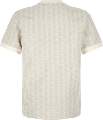 Lacoste Monogramma Jacquard T-Shirt - Cream