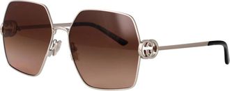 Gucci Gg2163S Zonnebril - unisex - Accessoires - Grijs - Maat: 61 MM