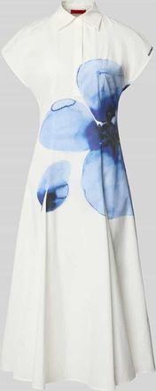 Max & Co. Ausgestelltes Freizeitkleid aus reiner Baumwolle Modell GIORNO in Weiss, Gr&ouml;&szlig;e 36