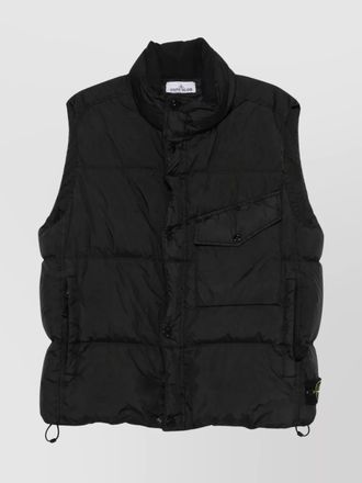 Stone Island quilted vest down high neck