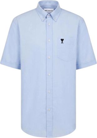 Ami Boxy ADC Shirt - male - Ami Paris - Short Sleeve Shirts - Blue - 2XL - Shirts