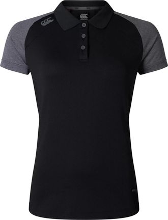 Canterbury Of New Zealand Dames Elite Polo Shirt (Zwart/Magneetgrijs)