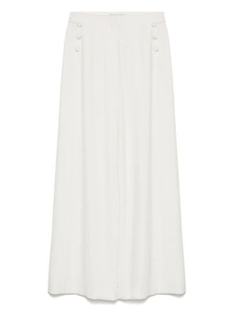 Shiatzy Chen high-waisted button-detailed trousers - White