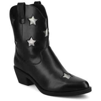 Journee Collection Womens Underwood Medium and Wide Width Western Star Detail Ankle Booties