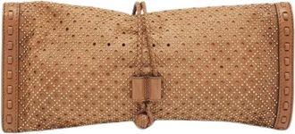 Gucci Pre-owned Clutches, female, Brown, Size: ONE SIZE Pre-owned Leather Clutch