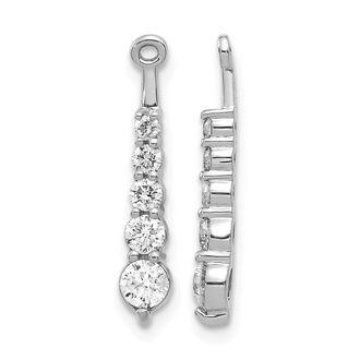 Diamond2Deal 14k White Gold 5/8 Ct Lab Grown Diamond Earring Jackets
