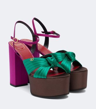 Valentino Garavani Crasher satin platform sandals