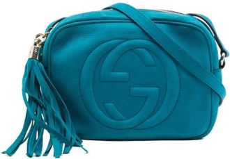 Gucci Pre-owned Soho Disco Crossbody Bag - Dames - Vintage Schoudertas - Blauw - ONE Size - Leer - Vintage