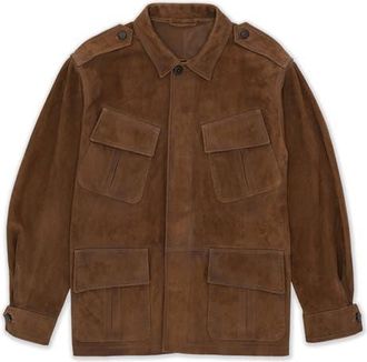 Fortela Julian Jungle Suede Jacket in Brown at Nordstrom, Size 52 Eu