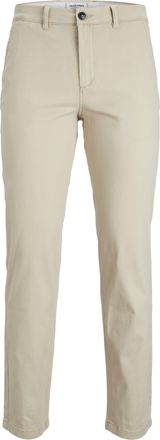 Jack & Jones Chinos JACK & JONES JPSTOLLIE JJDAVE CHINO, Herren, Gr. 28, L&auml;nge 30, beige (crockery), Web, Obermaterial: 98% Baumwolle, 2% Elasthan, unifarben, regu