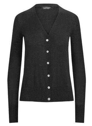 Ralph Lauren Long Sleeve Cotton-Modal Cardigan with V-Neckline