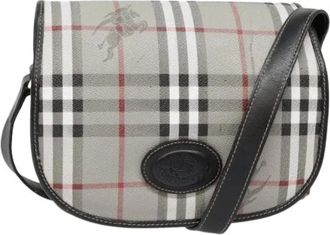 Burberry Pre-owned Cross Body Bags, female, Gray, Size: ONE SIZE Pre-owned Plastic Shoulder Bag