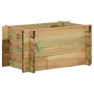 vidaXL Cama Elevada De Verduras Para Jard&iacute;n Verde 80 X 80 X 32 Cm Vidaxl