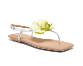 Silent D Womens Emlyn Flats Sandals In White