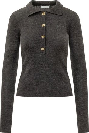 Ganni Donna, Top, Grigio, M, new